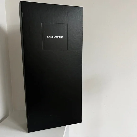 Saint Laurent black suede cut out cage Joplin 105 knee high boots - Picture 14 of 16